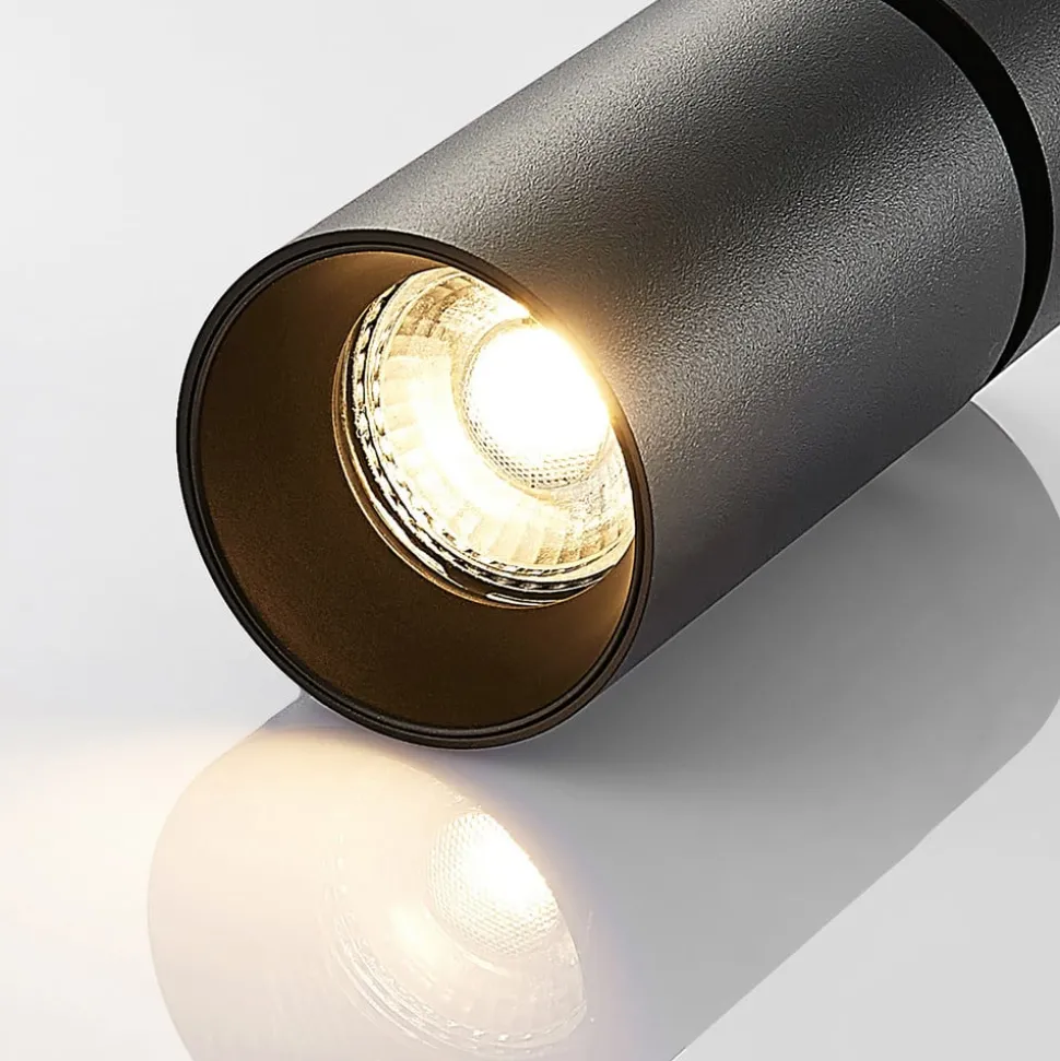 Arcchio spot Brinja, set van 4, zwart, rond, Ø 6cm, GU10