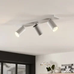 Arcchio spot Brinja, set van 2, wit, hoekig, 3-lamps, GU10