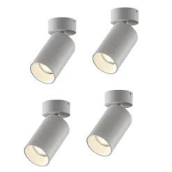 Arcchio spot Brinja, set van 4, wit, rond, Ø 6 cm, GU10