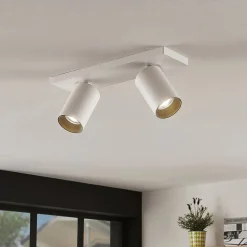 Arcchio spot Brinja, set van 2, wit, hoekig, 2-lamps, GU10