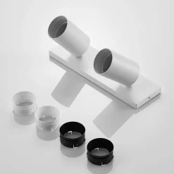 Arcchio spot Brinja, set van 2, wit, hoekig, 2-lamps, GU10