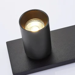 Arcchio spot Brinja, set van 2, zwart, hoekig, 2-lamps