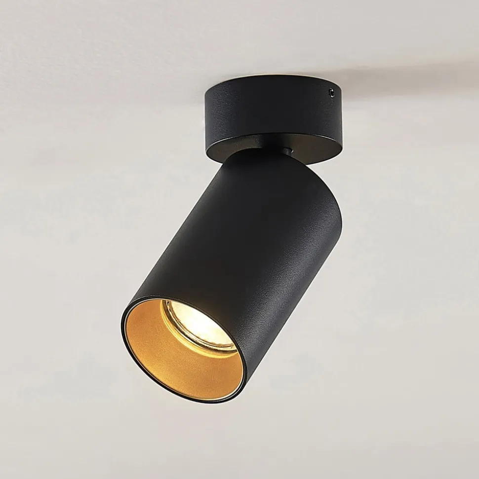 Arcchio spot Brinja, set van 3, zwart, rond, Ø 6cm, GU10