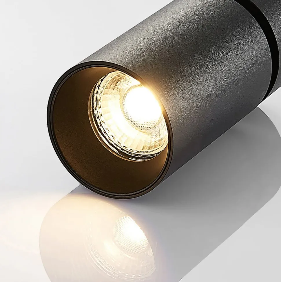 Arcchio spot Brinja, set van 3, zwart, rond, Ø 6cm, GU10