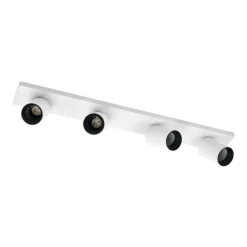 Arcchio spot Brinja, wit, hoekig, Ø 7 cm, 4-lamps, GU10