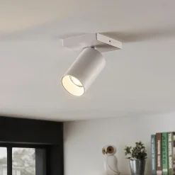 Arcchio spot Brinja, wit, hoekig, Ø 6 cm, 1-lamp, GU10