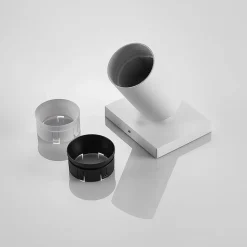 Arcchio spot Brinja, wit, hoekig, Ø 6 cm, 1-lamp, GU10