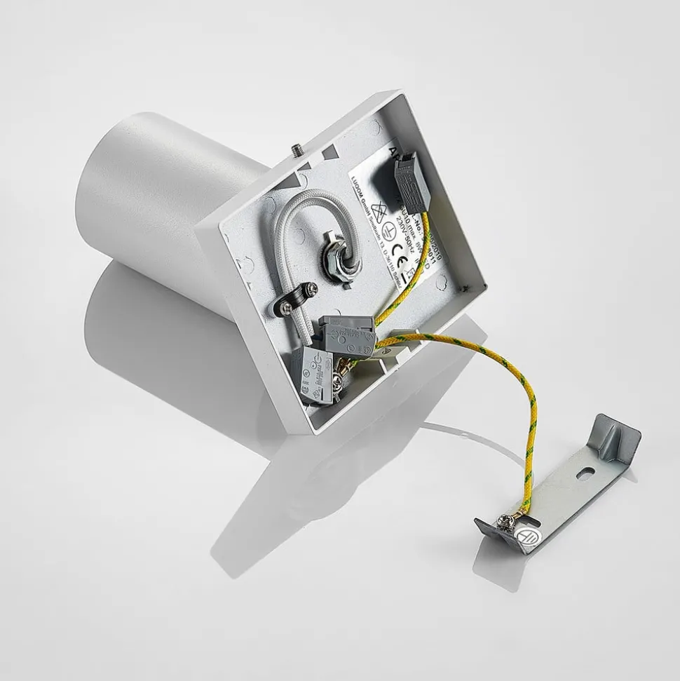 Arcchio spot Brinja, wit, hoekig, Ø 6 cm, 1-lamp, GU10