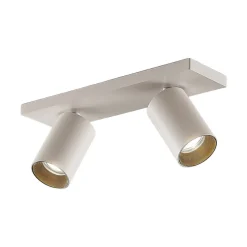 Arcchio spot Brinja, wit, hoekig, Ø 6 cm, 2-lamps, GU10