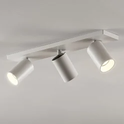 Arcchio spot Brinja, wit, hoekig, Ø 6 cm, 3-lamps, GU10