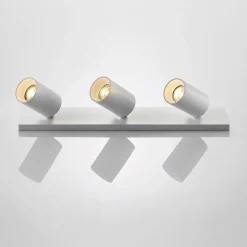 Arcchio spot Brinja, wit, hoekig, Ø 6 cm, 3-lamps, GU10