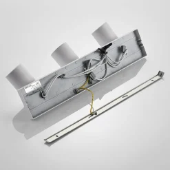 Arcchio spot Brinja, wit, hoekig, Ø 6 cm, 3-lamps, GU10