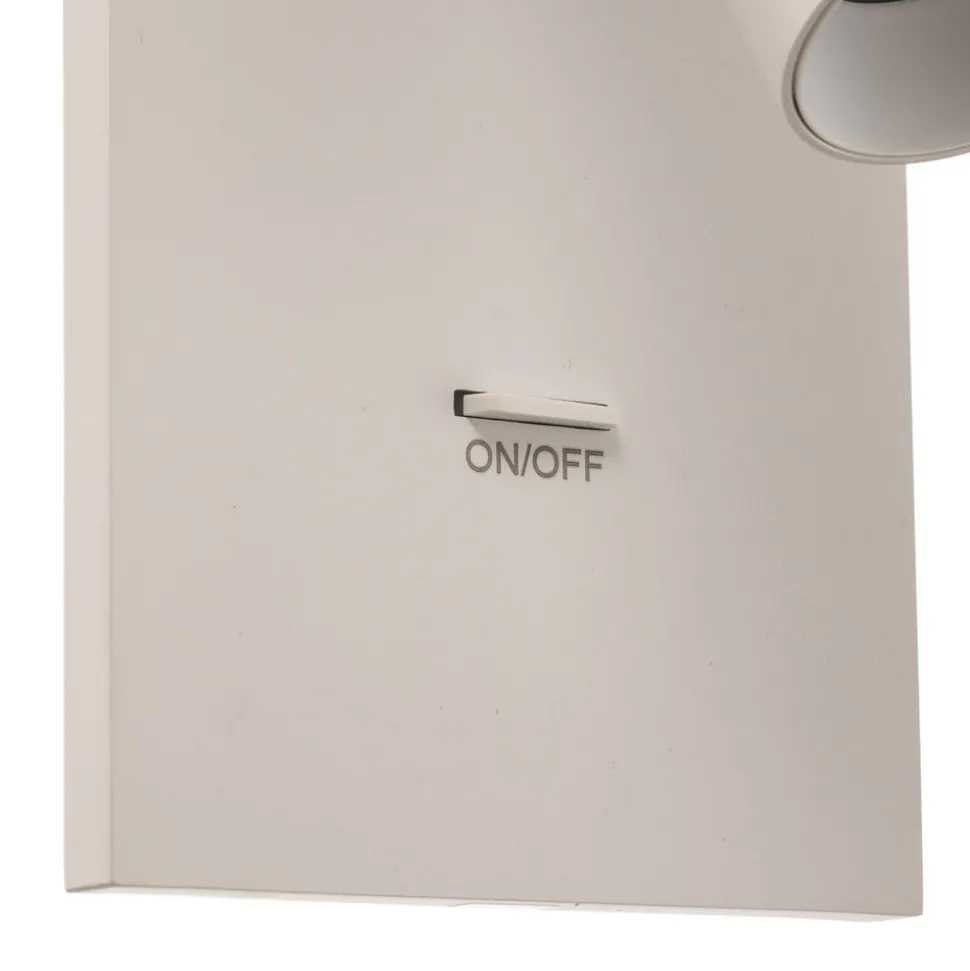 Arcchio spot Brinja, wit, metaal, USB-C, schakelaar, GU10