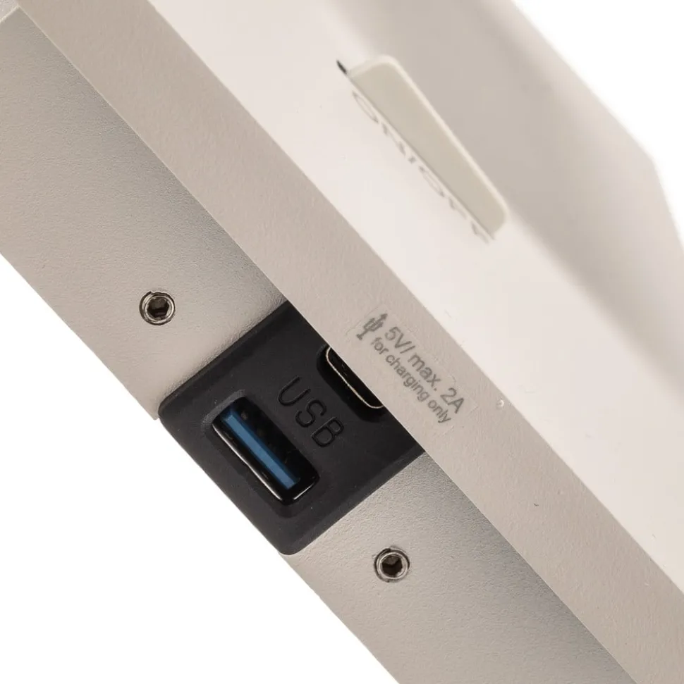 Arcchio spot Brinja, wit, metaal, USB-C, schakelaar, GU10