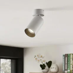 Arcchio spot Brinja, wit, rond, 13 cm hoog, Ø 6 cm