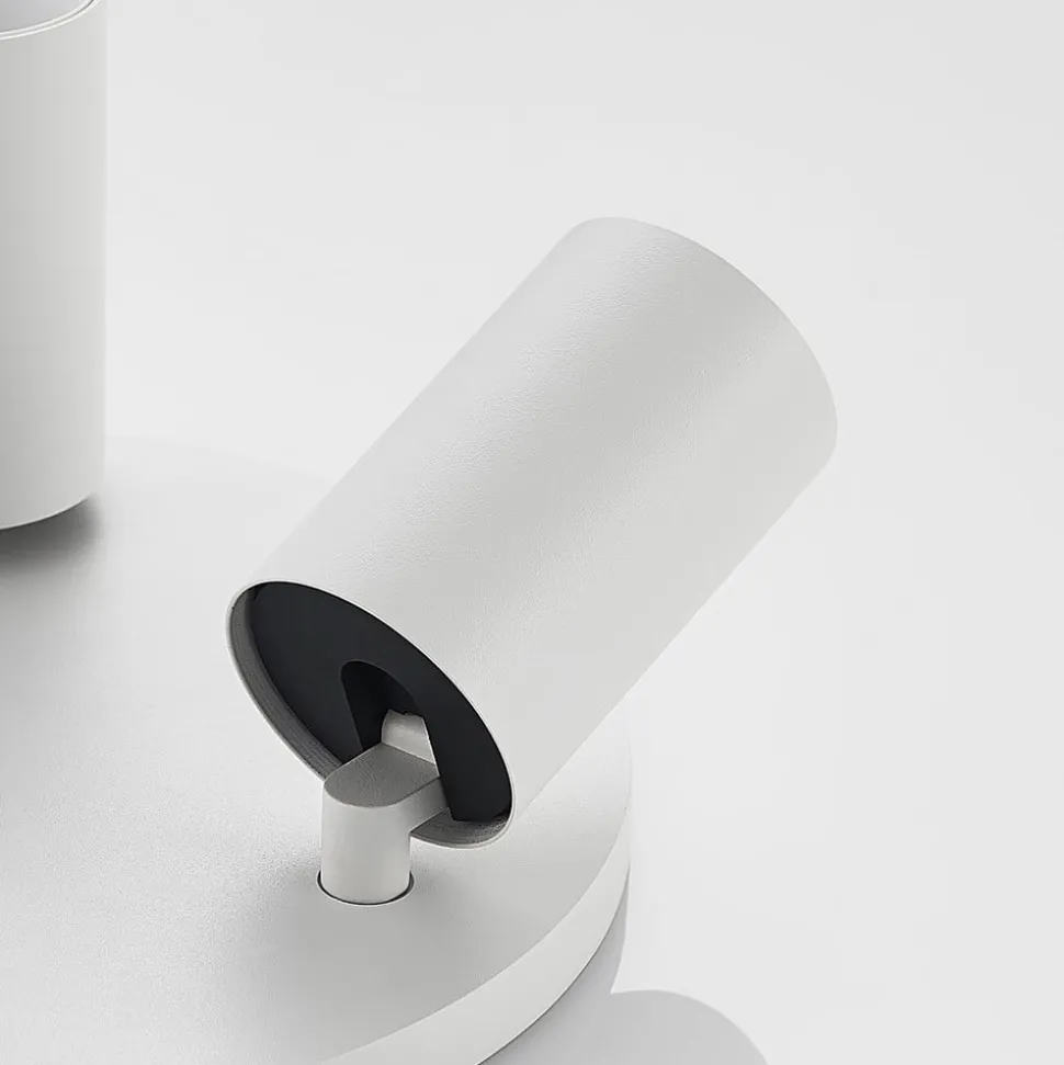 Arcchio spot Brinja, wit, rond, Ø 6 cm, 3-lamps, GU10