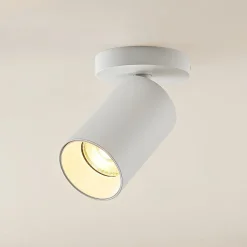 Arcchio spot Brinja, wit, rond, 12 cm hoog, Ø 6 cm