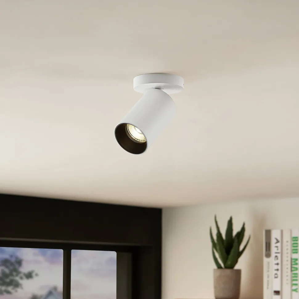 Arcchio spot Brinja, wit, rond, 12 cm hoog, Ø 6 cm