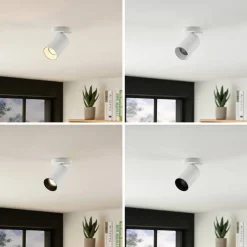 Arcchio spot Brinja, wit, rond, 12 cm hoog, Ø 6 cm