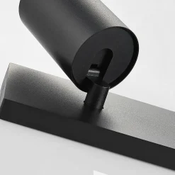 Arcchio spot Brinja, zwart, hoekig, Ø 6 cm, 3-lamps, GU10