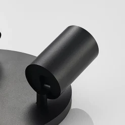 Arcchio spot Brinja, zwart, rond, Ø 6 cm, 3-lamps, GU10