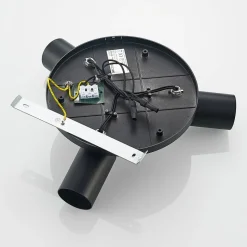 Arcchio spot Brinja, zwart, rond, Ø 6 cm, 3-lamps, GU10