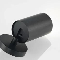 Arcchio spot Brinja, zwart, rond, 12 cm hoog, Ø 6 cm