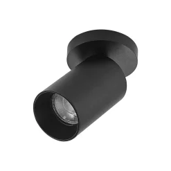 Arcchio spot Brinja, zwart, rond, 12 cm hoog, Ø 6 cm