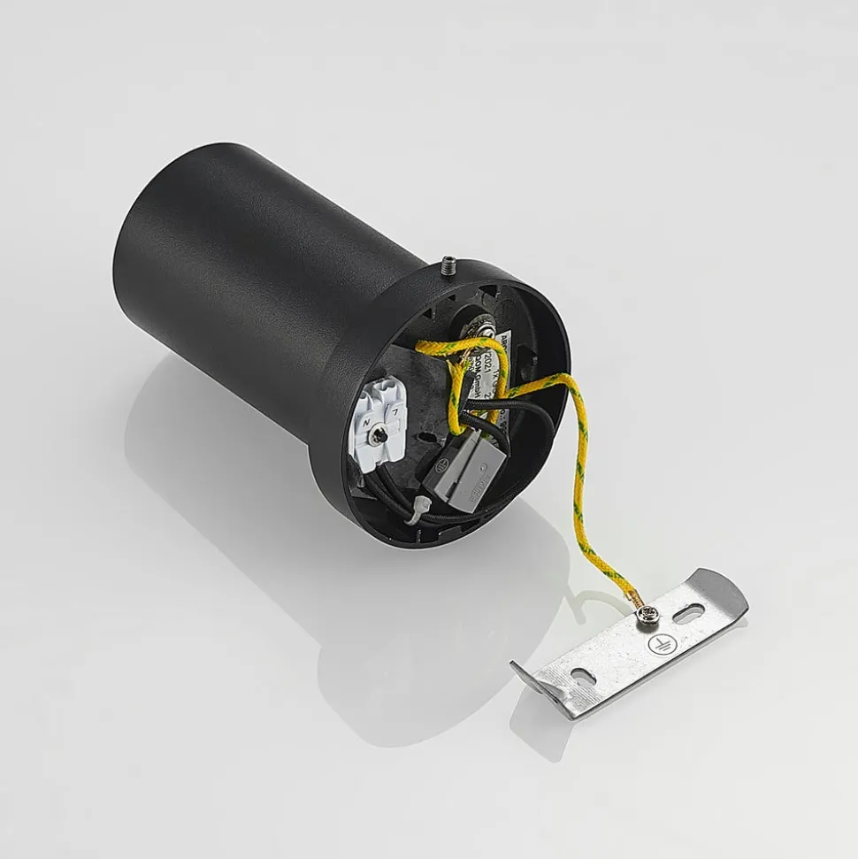 Arcchio spot Brinja, zwart, rond, 12 cm hoog, Ø 6 cm