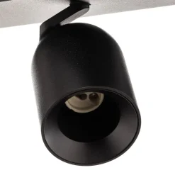 Arcchio spot Brinja, zwart, hoekig, Ø 7 cm, 2-lamps, GU10