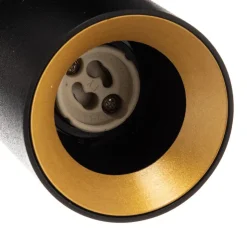 Arcchio spot Brinja, zwart, hoekig, Ø 7 cm, 2-lamps, GU10