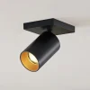 Arcchio spot Brinja, zwart, hoekig, Ø 6 cm, 1-lamp, GU10