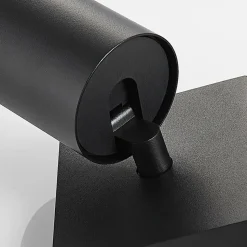 Arcchio spot Brinja, zwart, hoekig, Ø 6 cm, 1-lamp, GU10