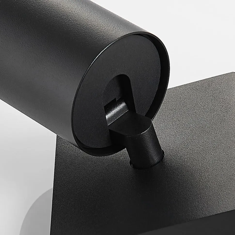 Arcchio spot Brinja, zwart, hoekig, Ø 6 cm, 1-lamp, GU10