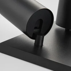 Arcchio spot Brinja, zwart, hoekig, Ø 6 cm, 4-lamps, GU10