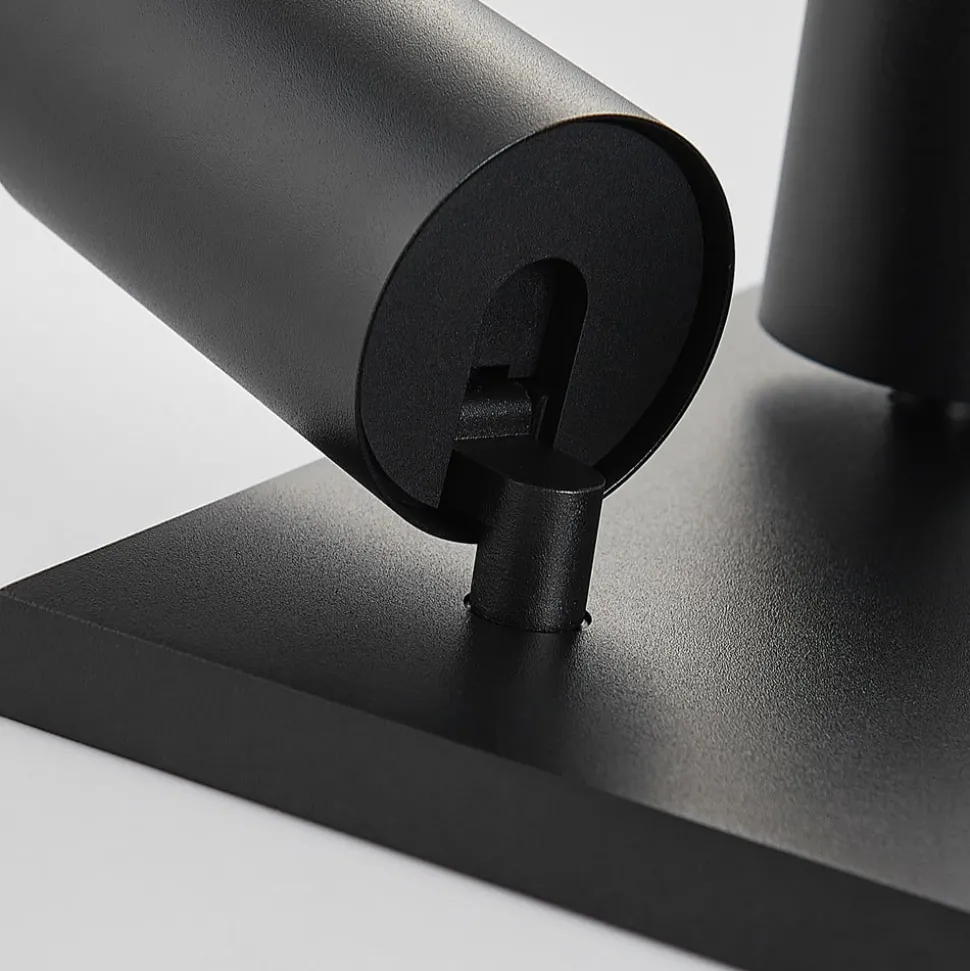 Arcchio spot Brinja, zwart, hoekig, Ø 6 cm, 4-lamps, GU10