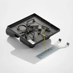 Arcchio spot Brinja, zwart, hoekig, Ø 6 cm, 4-lamps, GU10