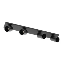 Arcchio spot Brinja, zwart, 65 cm lang, Ø 7 cm, 4-lamps.