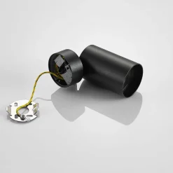 Arcchio spot Brinja, zwart, rond, 13 cm hoog, Ø 6 cm