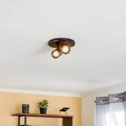 Arcchio spot Brinja, zwart, rond, Ø 7 cm, 2-lamps, GU10