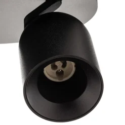 Arcchio spot Brinja, zwart, rond, Ø 7 cm, 2-lamps, GU10
