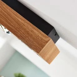 Arcchio spot Vince, 25 cm, houtkleurig, metaal, GU10