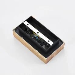 Arcchio spot Vince, 25 cm, houtkleurig, metaal, GU10