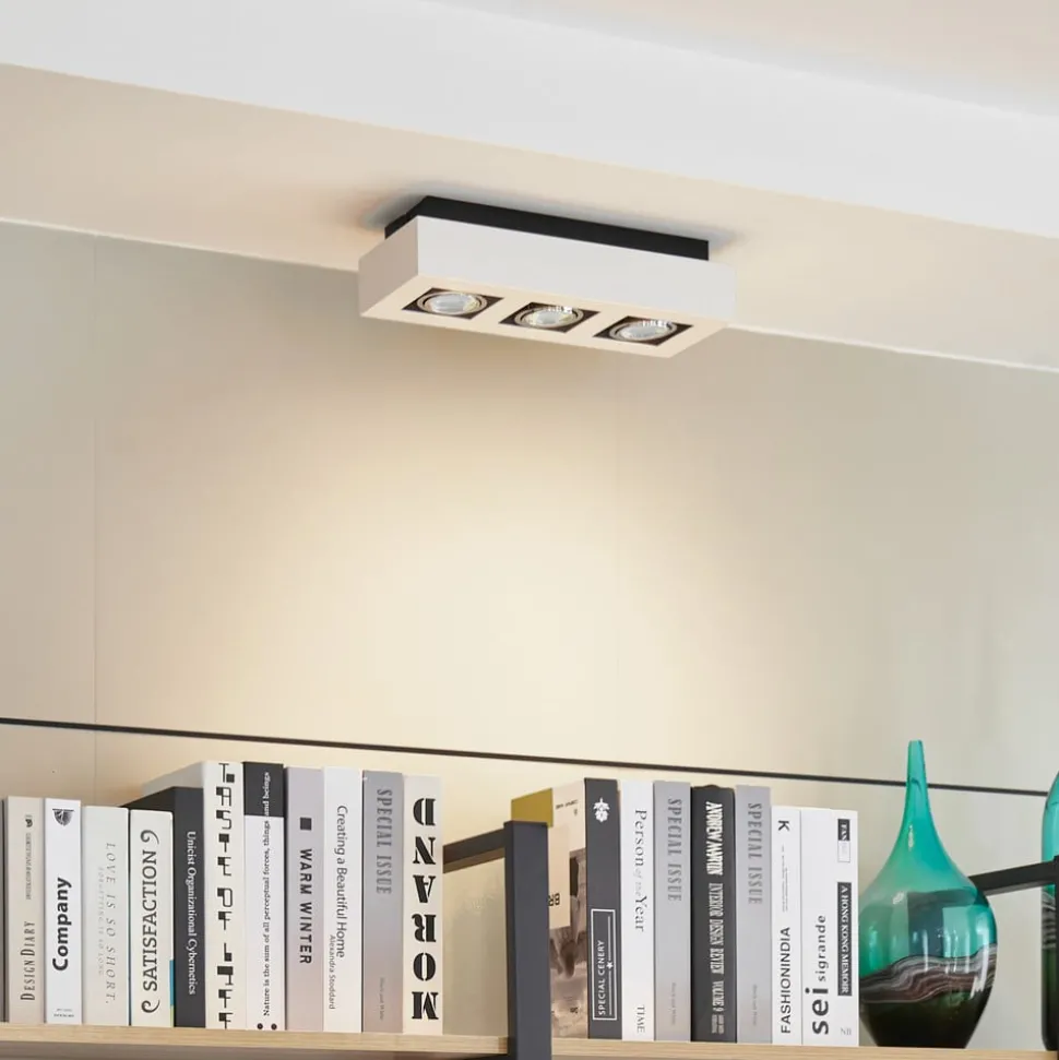 Arcchio spot Vince, 36 cm, 3-lamps, wit/chroom, GU10