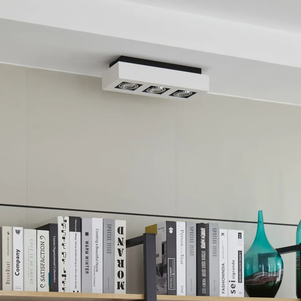 Arcchio spot Vince, 36 cm, 3-lamps, wit/chroom, GU10