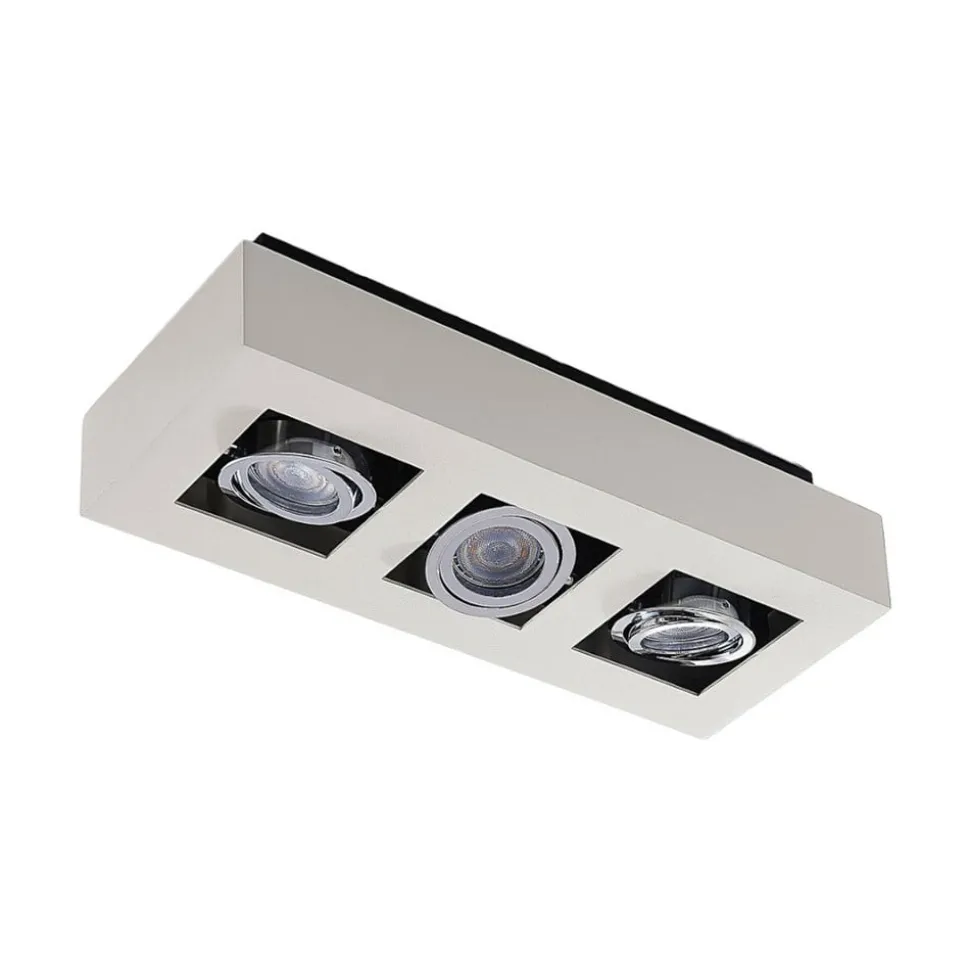 Arcchio spot Vince, 36 cm, 3-lamps, wit/chroom, GU10