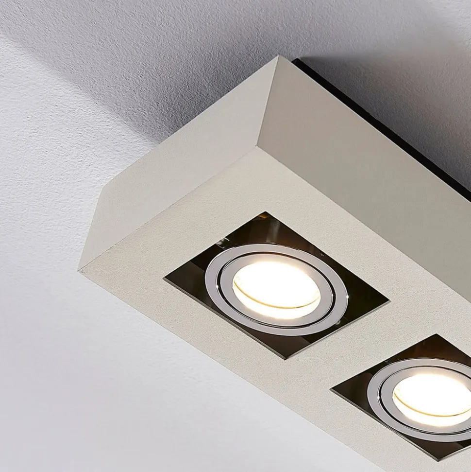 Arcchio spot Vince, 36 cm, 3-lamps, wit/chroom, GU10