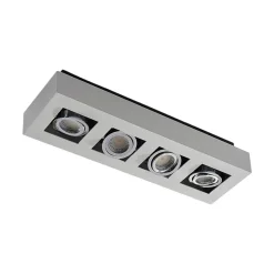 Arcchio spot Vince, 47 cm, 4-lamps, wit/chroom, GU10