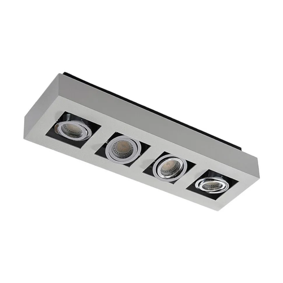 Arcchio spot Vince, 47 cm, 4-lamps, wit/chroom, GU10