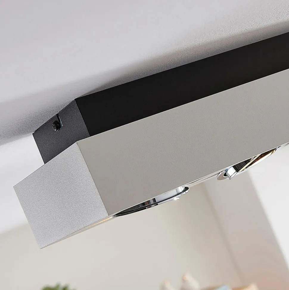 Arcchio spot Vince, 47 cm, 4-lamps, wit/chroom, GU10